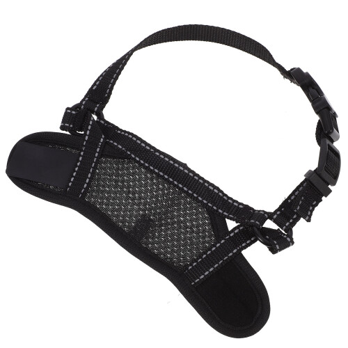 5Pcs Black Polyester Dog Muzzle for Small Dogs Adjustable Anti-Barking