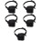5Pcs Black Polyester Dog Muzzle for Small Dogs Adjustable Anti-Barking 6
