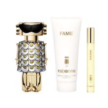 Paco Rabanne Fame Gift Set For Women - 80ml Eau De Parfum 100ml - Perfumed Body Lotion - 4ml EDP Miniature
