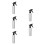 5Pcs Aluminium Pigment Bottles Silver Plastic Ink Storage Lightweight 7