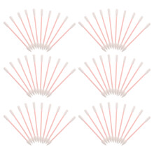 500Pcs Pink Double-Ended Cotton Swabs for Precise Makeup and Nail Care