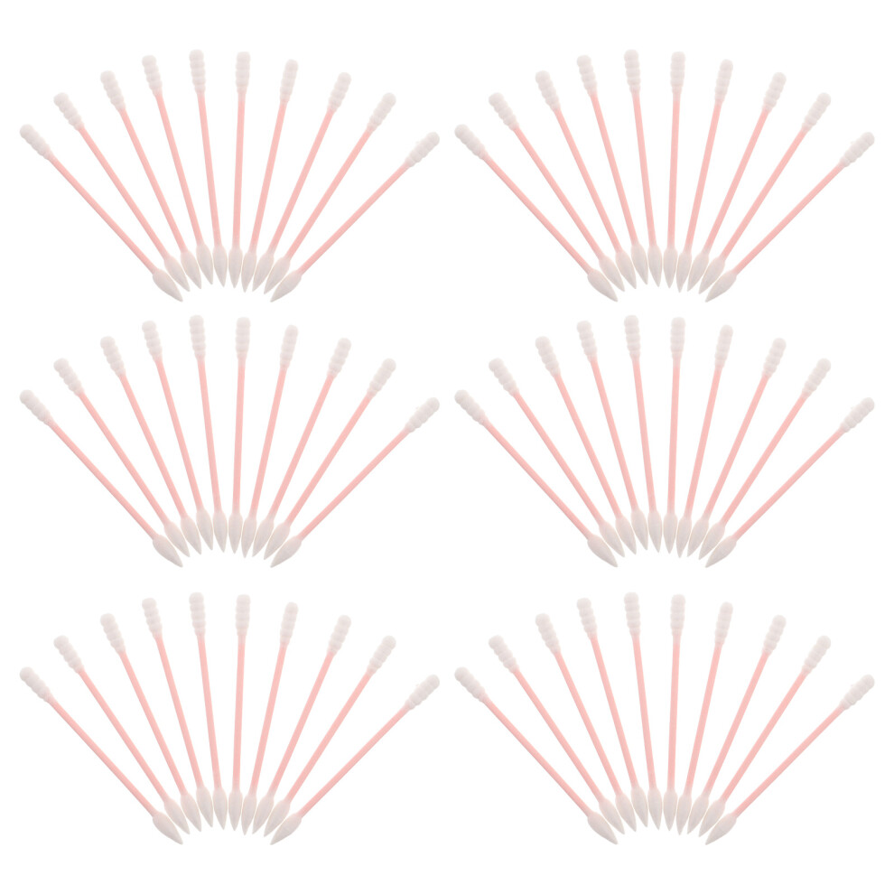 Aboofan 500Pcs Gentle Cotton Buds Pink For Makeup Removal And Nail Cleaning