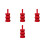 4Pcs Red Nylon Fire Extinguisher Straps Antiroll Brackets for Car Use 5