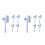 10Pcs Multi Dog Cat Grooming Comb ABS Self-Cleaning Brush 8