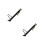 2Pcs Motorcycle Kickstand Black Aluminum Side Stand Strong Durable 4