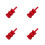 4Pcs Red Nylon Fire Extinguisher Straps Antiroll Brackets for Car Use 3