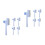 10Pcs Multi Dog Cat Grooming Comb ABS Self-Cleaning Brush 6
