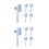 10Pcs Multi Dog Cat Grooming Comb ABS Self-Cleaning Brush 4