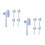10Pcs Multi Dog Cat Grooming Comb ABS Self-Cleaning Brush 7