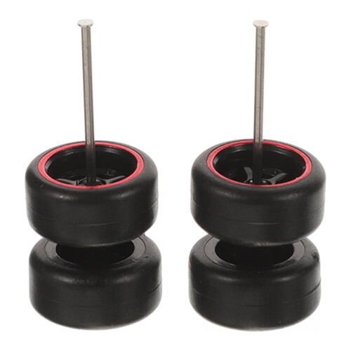 4Sets Multi-Color Plastic Metal Rc Car Tires for 1:64 Scale Model 2