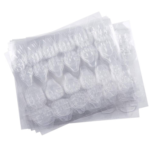 24Pcs Easy Apply Transparent Nail Glue Stickers Double-Sided Nail Tips 1