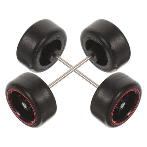 4Sets Multi-Color Plastic Metal Rc Car Tires for 1:64 Scale Model 1