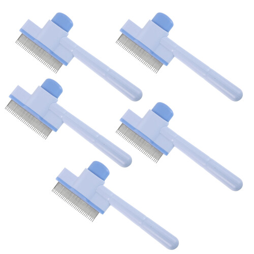 10Pcs Multi Dog Cat Grooming Comb ABS Self-Cleaning Brush 2