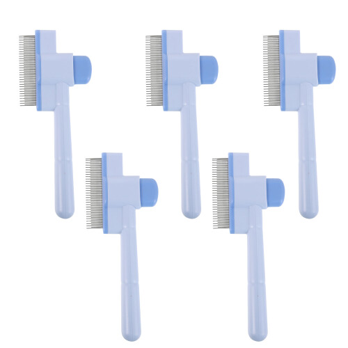 10Pcs Multi Dog Cat Grooming Comb ABS Self-Cleaning Brush 1