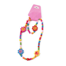 12Sets Baby Girls Wooden Necklace and Bracelet Jewelry Set