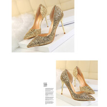 2Paare Goldene High Heels Damen Mit Glitzer Elegant Für Fest