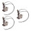 3Pcs Stylish Grey Plush Interior Rearview Mirror Pendant 3