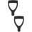 2Pcs Black Plastic Handles Ergonomic D Shape Garden Replacement 8