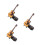 3Pcs Assorted Color Mini Guitar Model Wooden Decorative Figurines 6