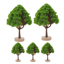 10Pcs Realistic Green Miniature Trees Plastic Wood for Diorama Decor