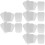 12Pairs Plastic Boot Inserts White Reusable Boot Shaper for Tall Boots 7