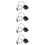 4St Draagbare USB Oplader Zwart ABS Opladen 9