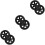 6Pcs Iron Replacement Wheels for Cart and Wheelchair Use 6