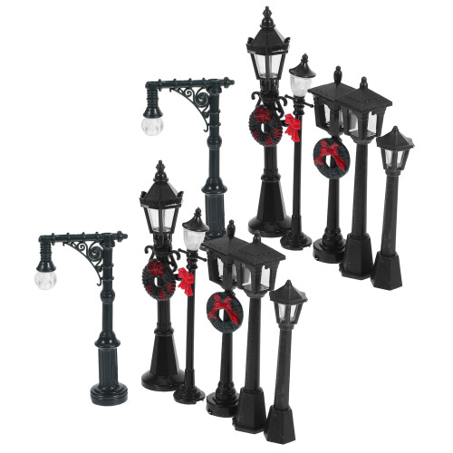 60Pcs Plastic Mini Lamp Posts for Dollhouse and Model Train Decoration 2