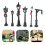 60Pcs Plastic Mini Lamp Posts for Dollhouse and Model Train Decoration 11