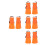 4Pièces Palmes Natation Enfants Orange Eva+pvc Confort 7