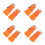 4Pièces Palmes Natation Enfants Orange Eva+pvc Confort 9