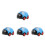 4St Kinder Pull Back Auto's, Plastic Speelgoed Met Ontwerp 2