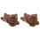 2Pièces Bracelets Snap En Peluche Marron Design Pour Fêtes 4