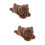 2Pièces Bracelets Snap En Peluche Marron Design Pour Fêtes 8