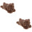 2Pièces Bracelets Snap En Peluche Marron Design Pour Fêtes 7