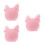 3Stk Ski Helmcover Strick Pink Mit Comic Für Kinder 7