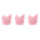 3Stk Ski Helmcover Strick Pink Mit Comic Für Kinder 6