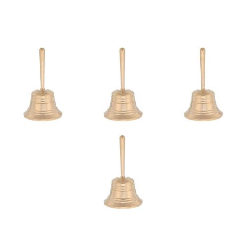 4Stk Messing Handglocken Golden Langlebig Lauter Für 2
