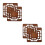 4Stk Briefumschlag Schablone Holz DIY Kreativ Tool Farbe 4