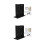 2Pièces Base Noire Support Clôture Post De Jardin Durable 10