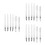18Pièces Stylos Pinceaux Rechargeables Transparent Nylon Pour 5