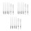 18Pièces Stylos Pinceaux Rechargeables Transparent Nylon Pour 9