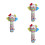 3Pièces Jouets Mains Bébé Peluche Multi Sonores Confortables 4