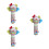 3Pièces Jouets Mains Bébé Peluche Multi Sonores Confortables 3