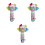 3Pièces Jouets Mains Bébé Peluche Multi Sonores Confortables 6