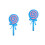 2Pièces Modèles Bleu En Tissu Mousse Décoration Animation 6