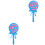 2Pièces Modèles Bleu En Tissu Mousse Décoration Animation 5