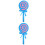 2Pièces Modèles Bleu En Tissu Mousse Décoration Animation 7