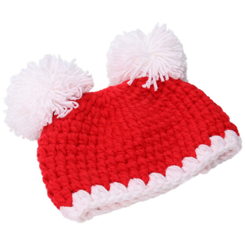2Pièces Bonnet Laine Douce Tricotée Bébé 1