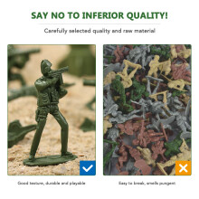 3Pièces Soldats Miniatures Verts Plastique Jouet Jeu De Rôle Enfants